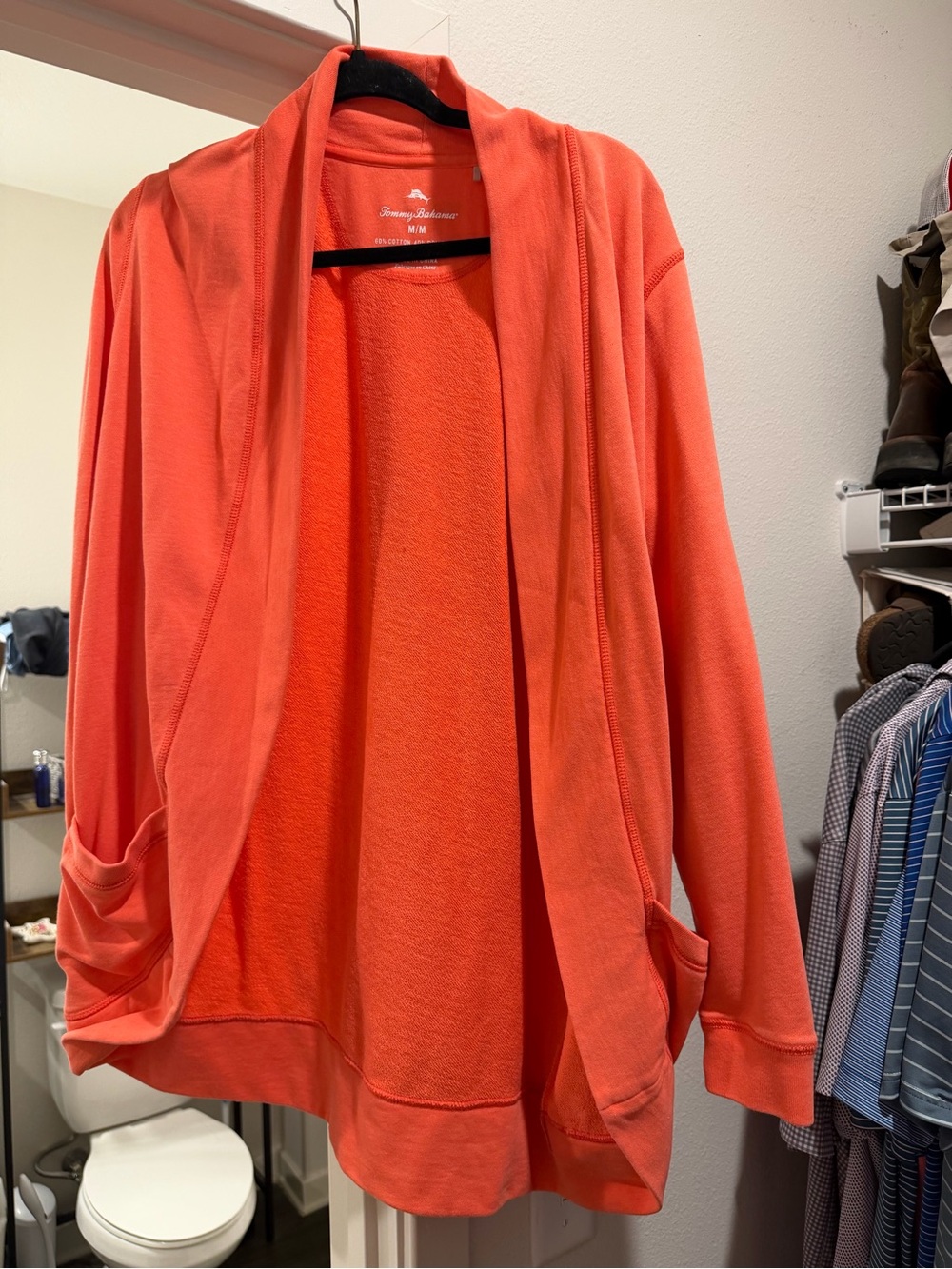 Tommy Bahama Coral Open-Front Knit Cardigan